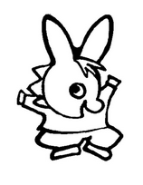 coloriage trotro l ane saute de joie